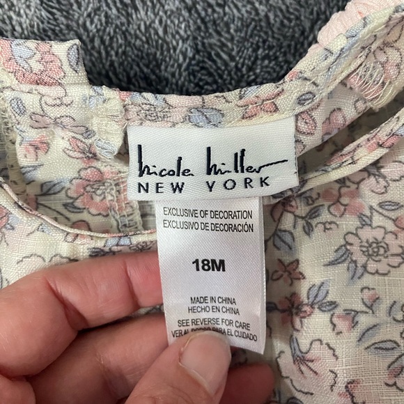 Nicole Miller Floral Kids Dress with Pink and Cream Accents - Picture 6 of 6